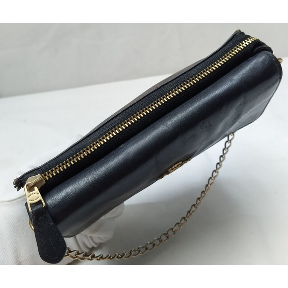 Coach Signature Black Leather Credit Card Wristlet Wallet - Picture 4 of 15